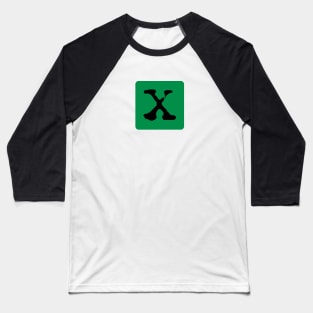 Mathmatics green multiply symbol Baseball T-Shirt